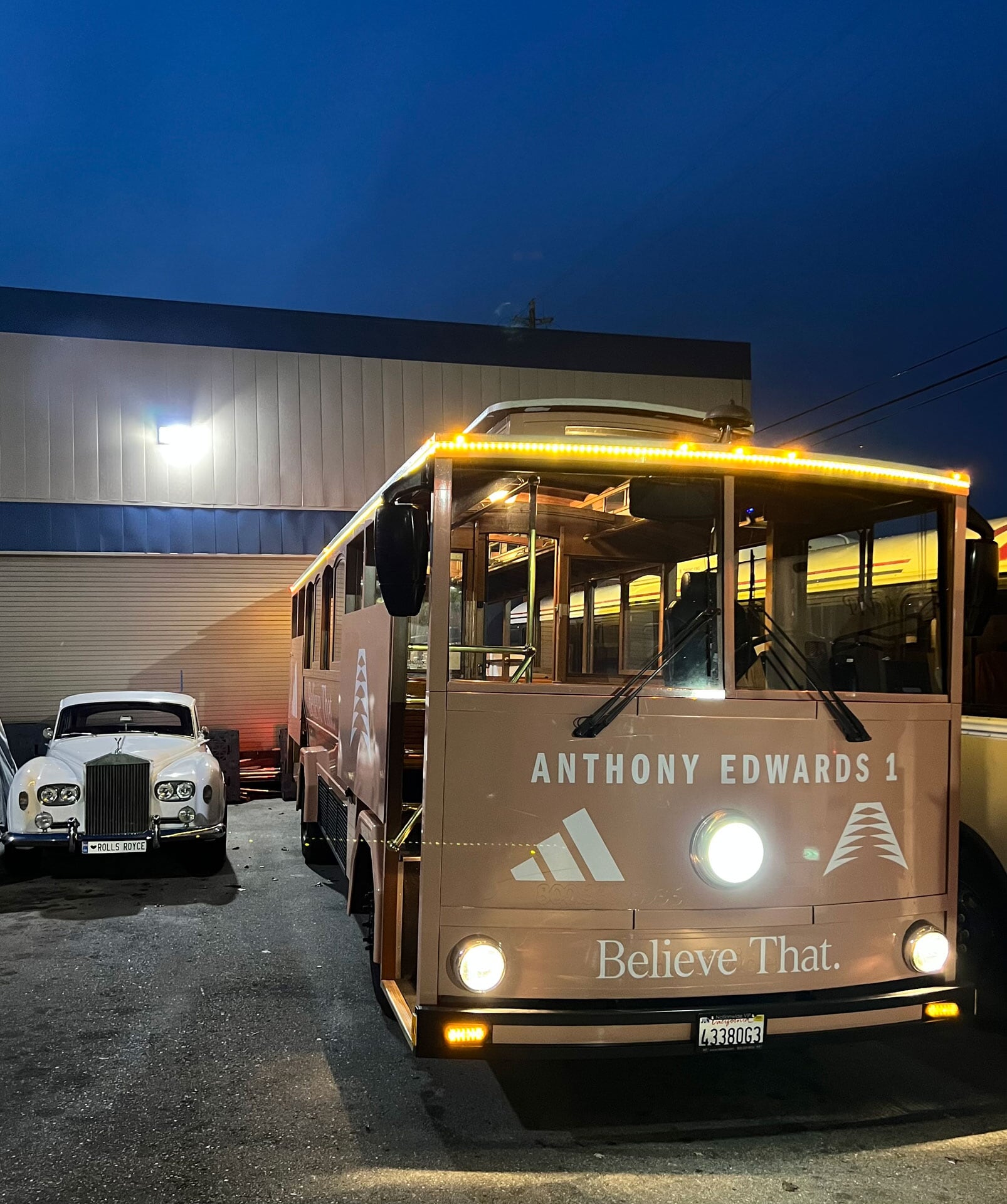 Professional vehicle wrap on trolley bus