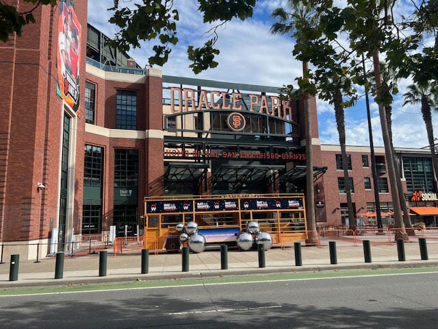 Brand activation bus at major sporting event