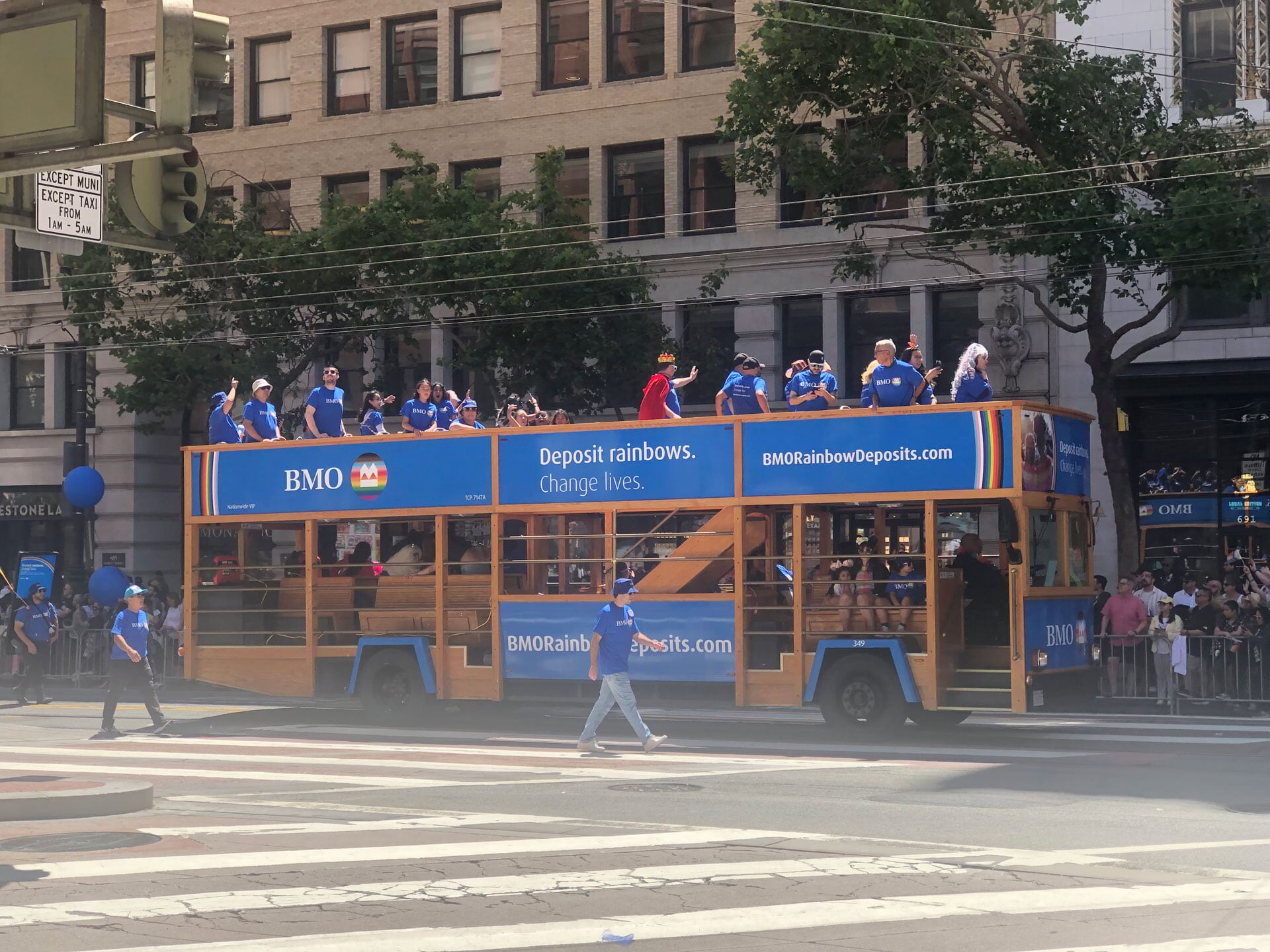 Brand activation trolley bus for financial services